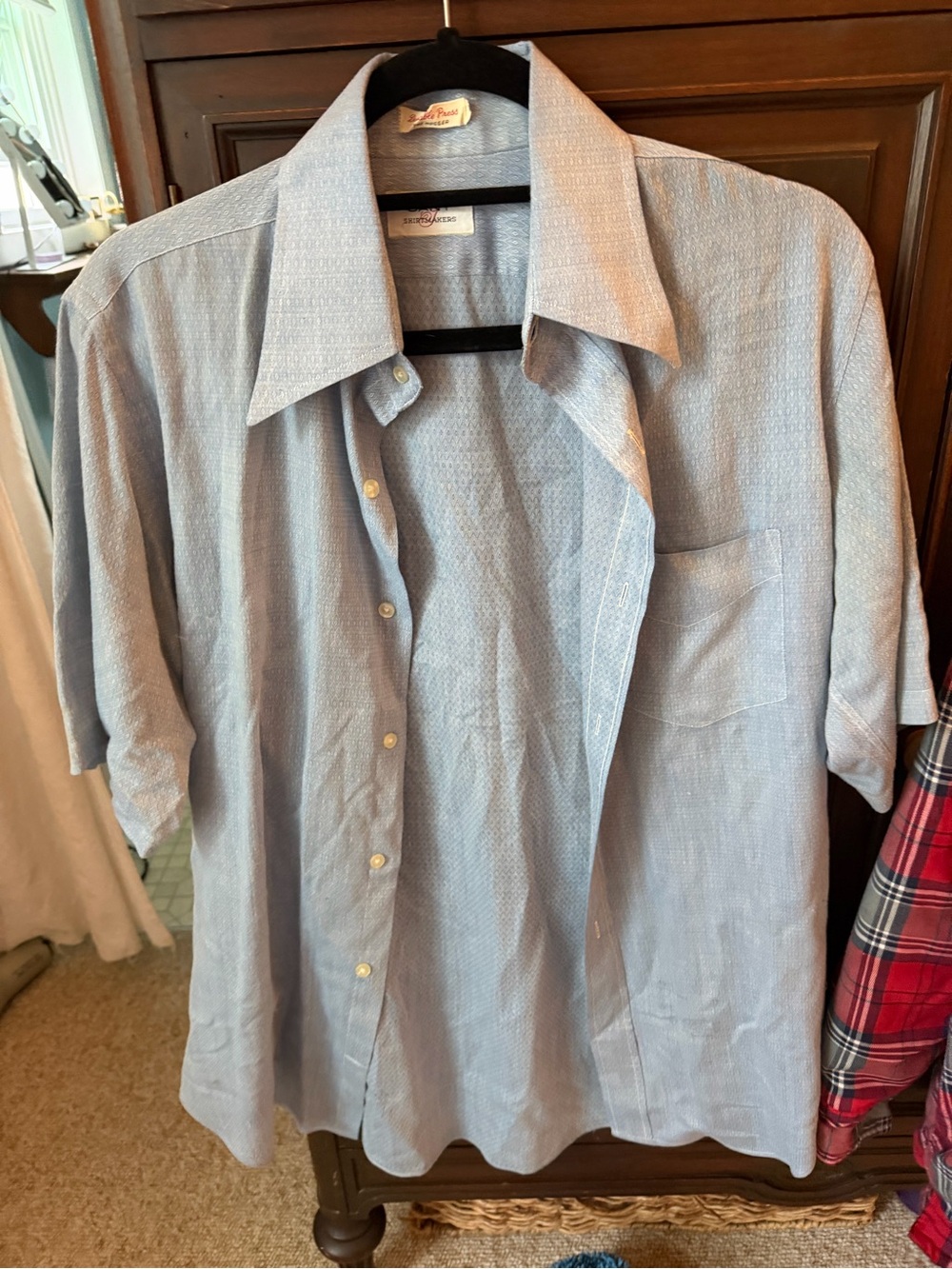 Vintage Gant Light Blue Short-Sleeve Button-Down Shirt
